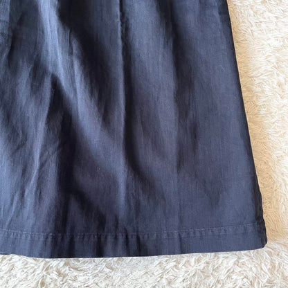 45R 美品 コットンリネンチノイージースカート 2 紺