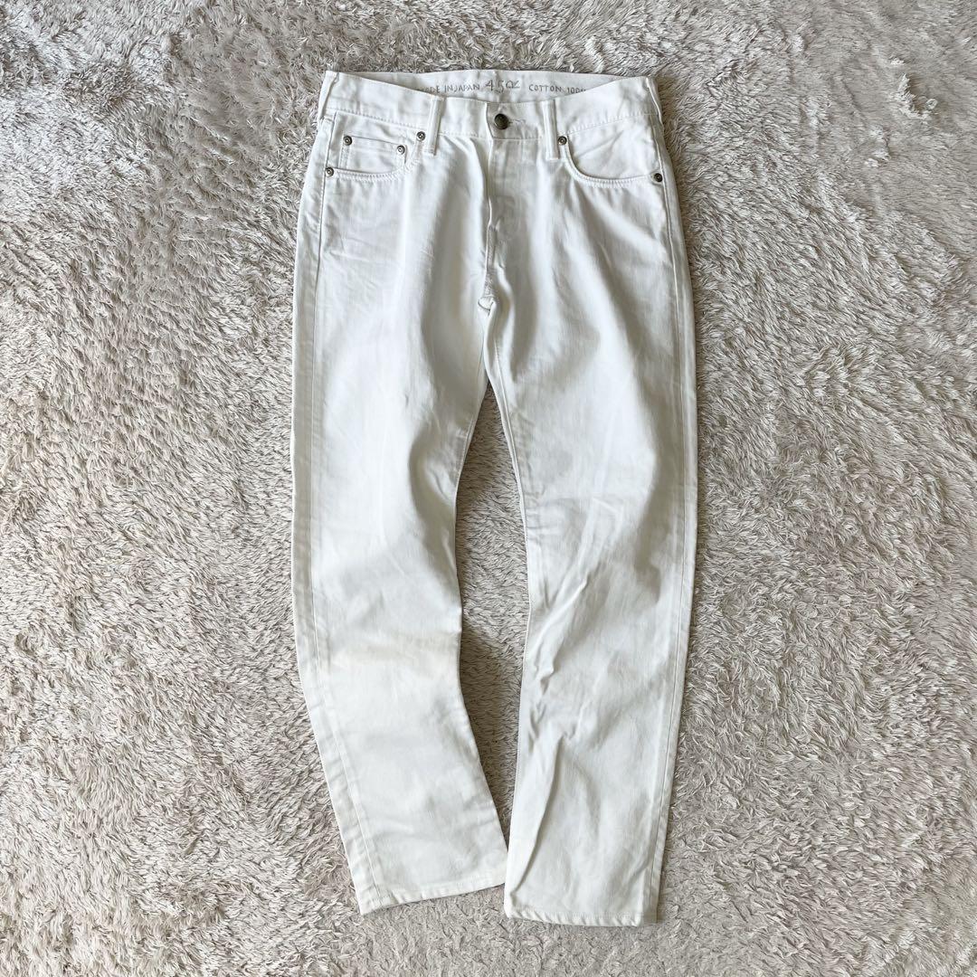 45R 極美品 ホワイトデニムのコイン5 26 白 ジーンズ ストレート
