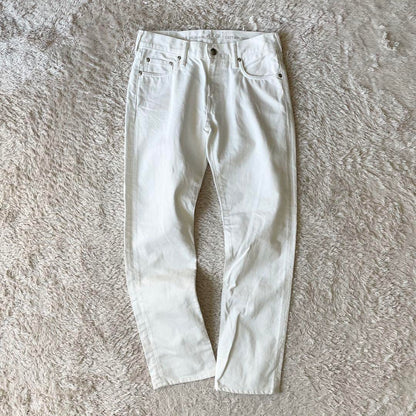 45R 極美品 ホワイトデニムのコイン5 26 白 ジーンズ ストレート
