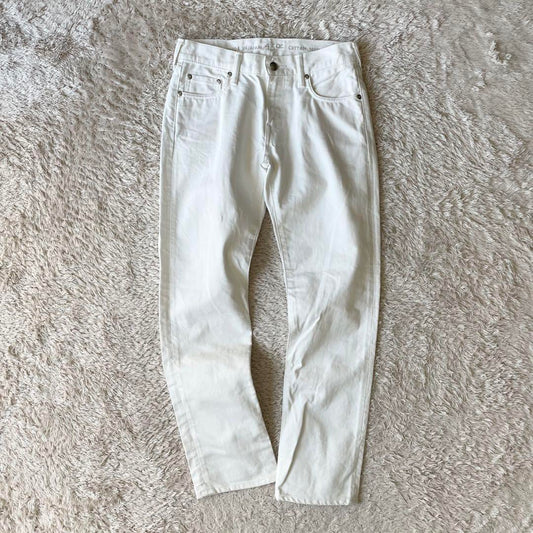 45R 極美品 ホワイトデニムのコイン5 26 白 ジーンズ ストレート