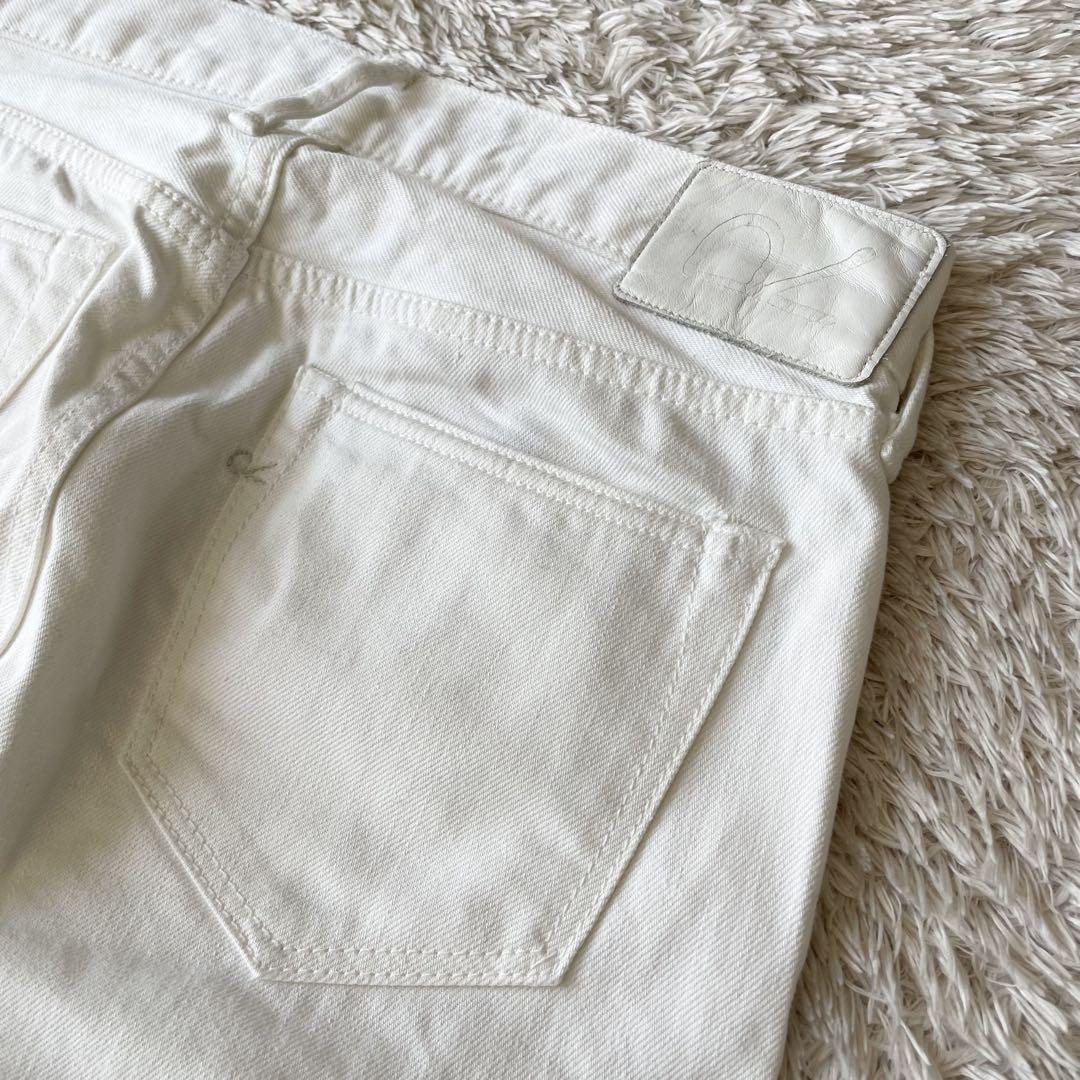 45R 極美品 ホワイトデニムのコイン5 26 白 ジーンズ ストレート