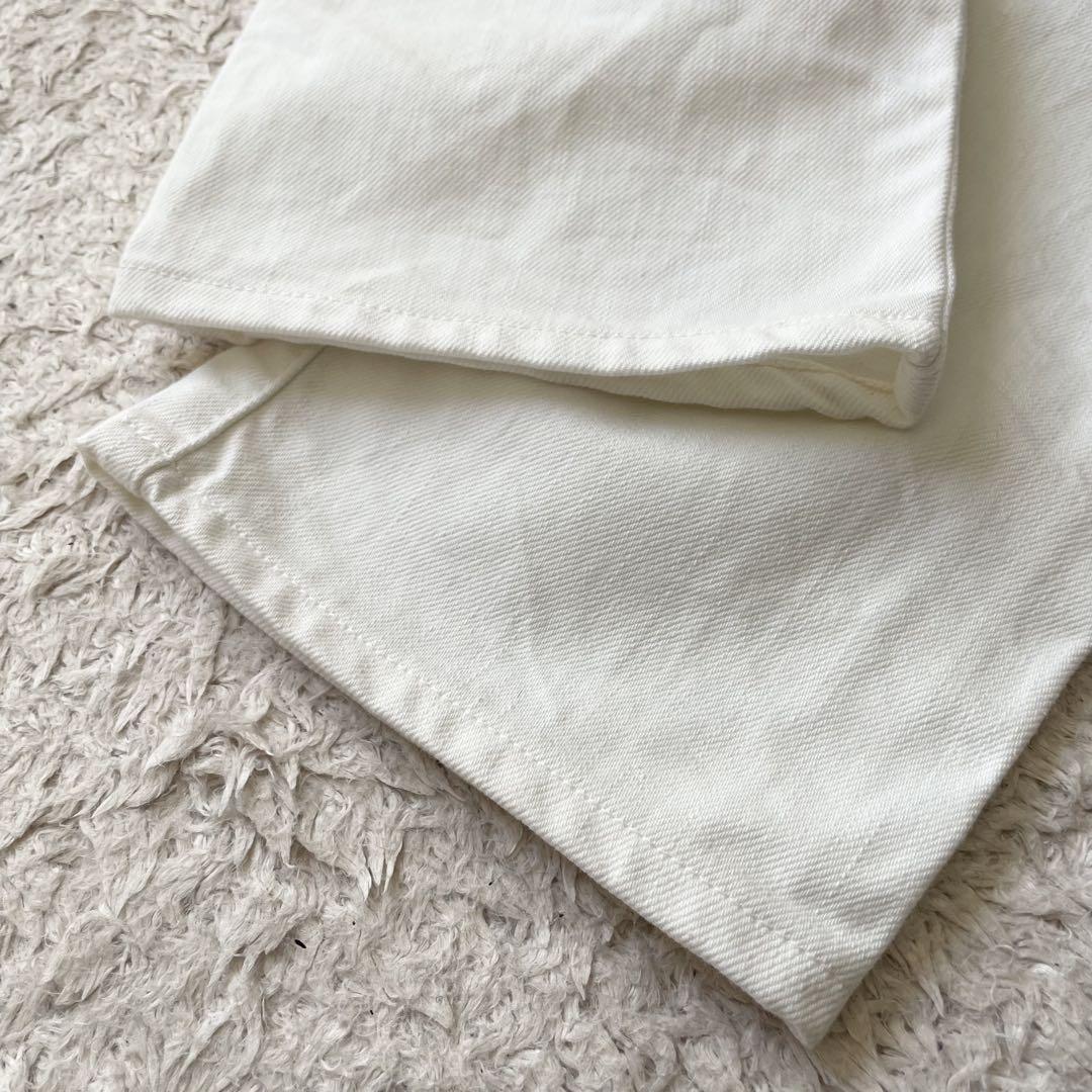 45R 極美品 ホワイトデニムのコイン5 26 白 ジーンズ ストレート