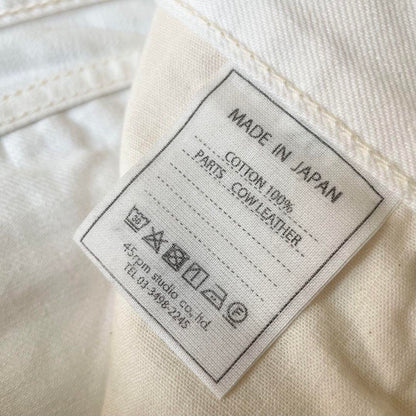 45R 極美品 ホワイトデニムのコイン5 26 白 ジーンズ ストレート