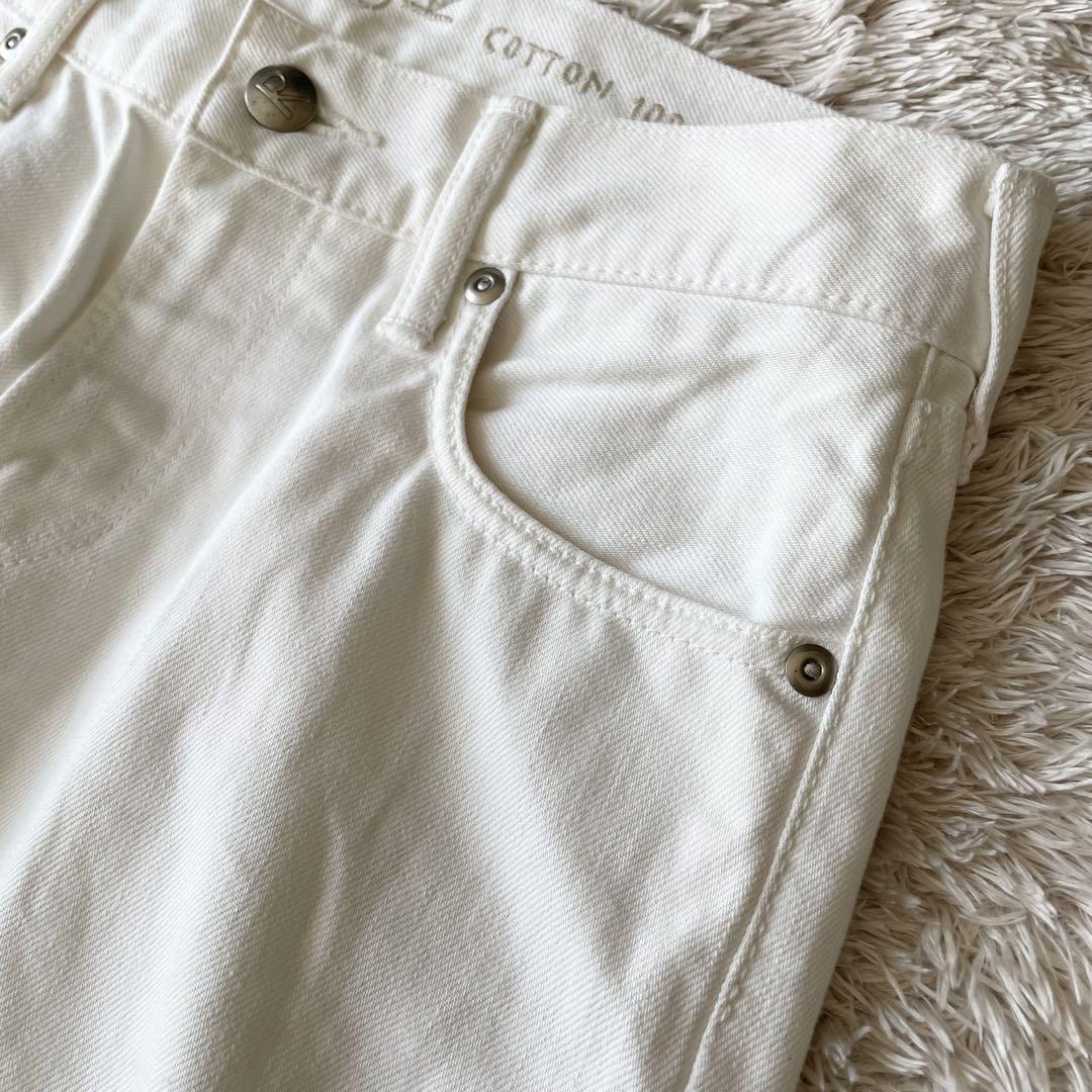 45R 極美品 ホワイトデニムのコイン5 26 白 ジーンズ ストレート