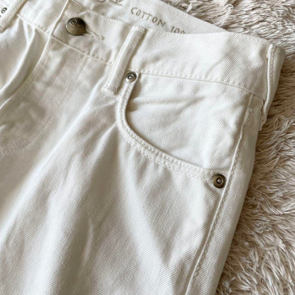 45R 極美品 ホワイトデニムのコイン5 26 白 ジーンズ ストレート