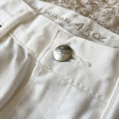 45R 極美品 ホワイトデニムのコイン5 26 白 ジーンズ ストレート