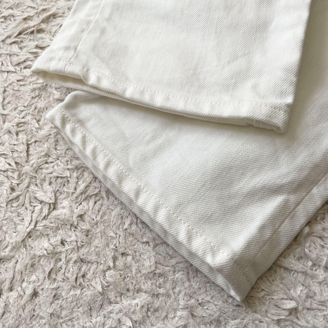 45R 極美品 ホワイトデニムのコイン5 26 白 ジーンズ ストレート