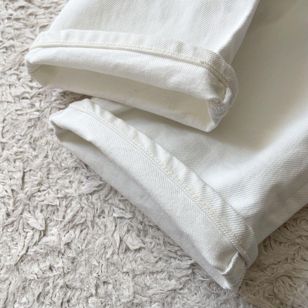 45R 極美品 ホワイトデニムのコイン5 26 白 ジーンズ ストレート