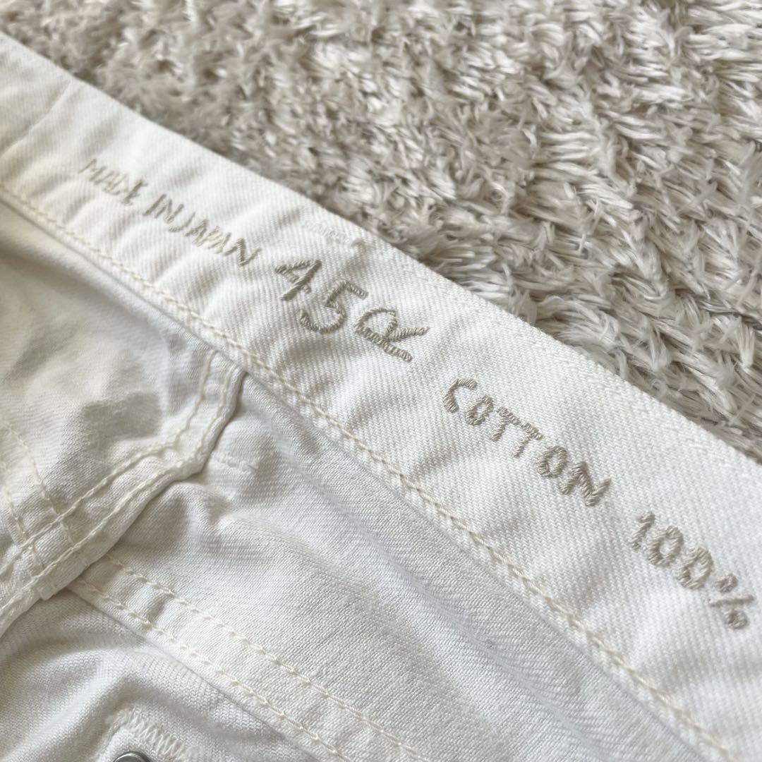 45R 極美品 ホワイトデニムのコイン5 26 白 ジーンズ ストレート