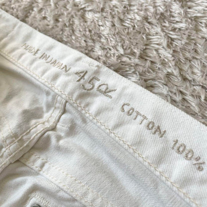 45R 極美品 ホワイトデニムのコイン5 26 白 ジーンズ ストレート