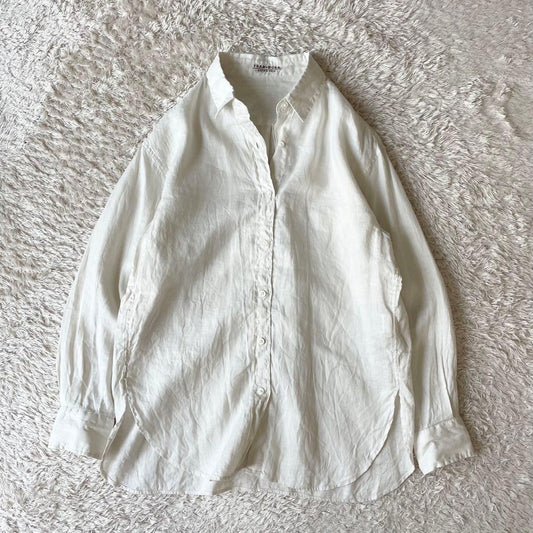 フレームワーク 極美品 23ss リネンシャツ F アイボリー