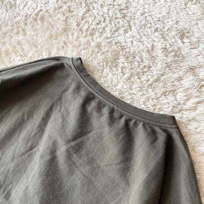 ステファノモルタリ 美品 フリルスリーブスウェット 40 カーキ