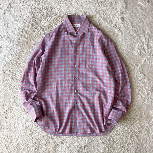 MARIA SANTANGELO 美品 ホリゾンタルカラーシャツ L チェック