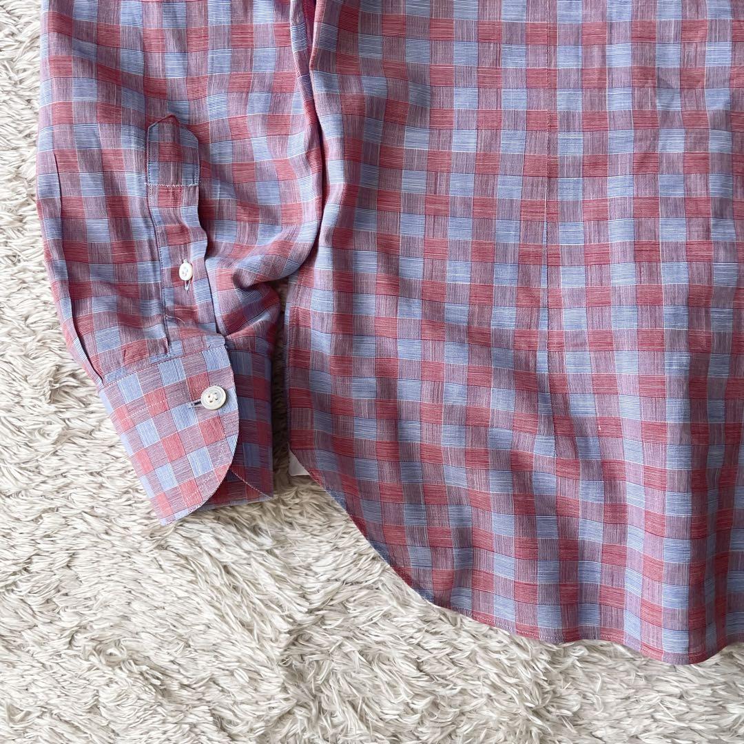 MARIA SANTANGELO 美品 ホリゾンタルカラーシャツ L チェック