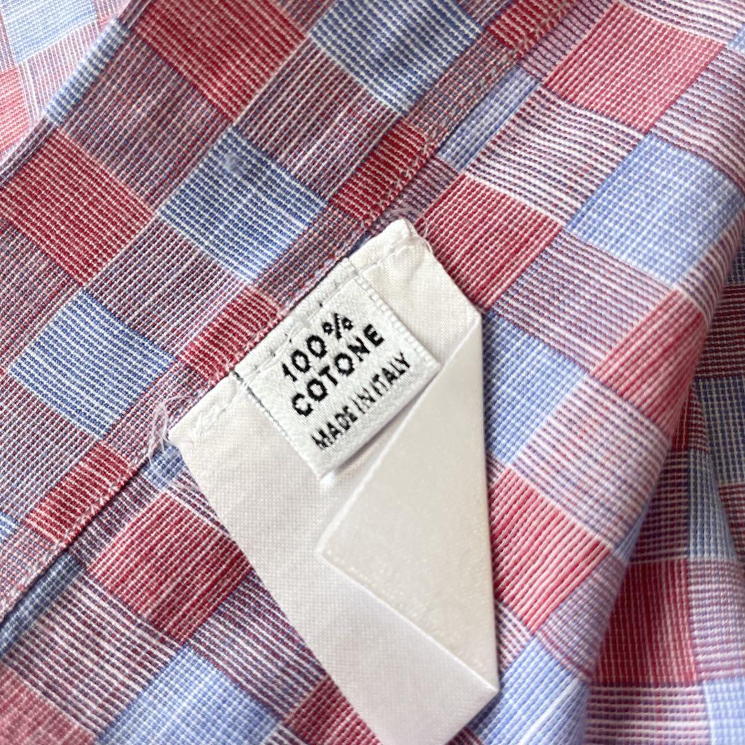 MARIA SANTANGELO 美品 ホリゾンタルカラーシャツ L チェック