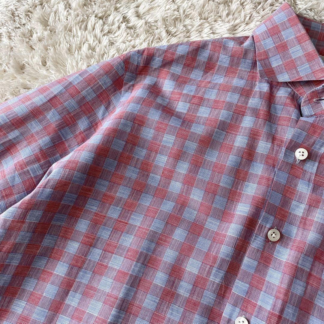 MARIA SANTANGELO 美品 ホリゾンタルカラーシャツ L チェック