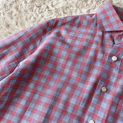 MARIA SANTANGELO 美品 ホリゾンタルカラーシャツ L チェック