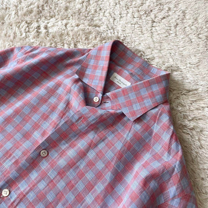 MARIA SANTANGELO 美品 ホリゾンタルカラーシャツ L チェック