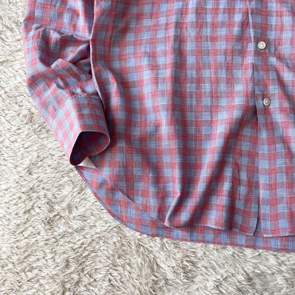 MARIA SANTANGELO 美品 ホリゾンタルカラーシャツ L チェック