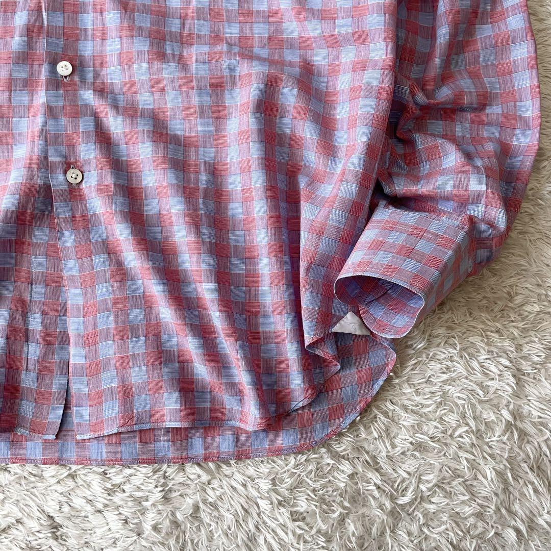 MARIA SANTANGELO 美品 ホリゾンタルカラーシャツ L チェック