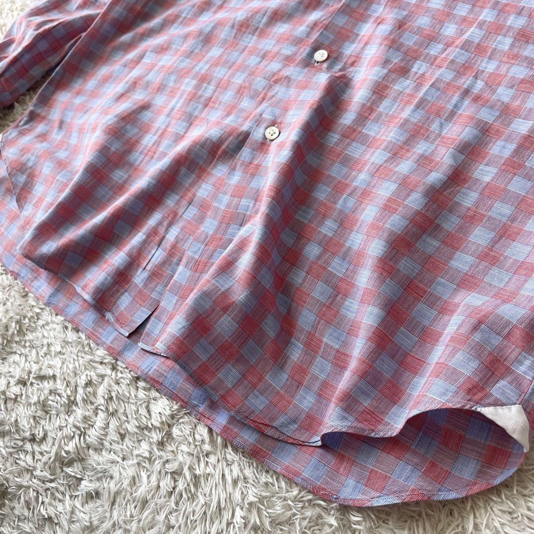 MARIA SANTANGELO 美品 ホリゾンタルカラーシャツ L チェック