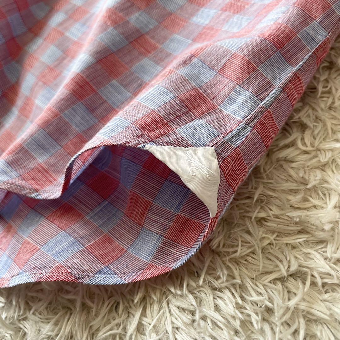 MARIA SANTANGELO 美品 ホリゾンタルカラーシャツ L チェック