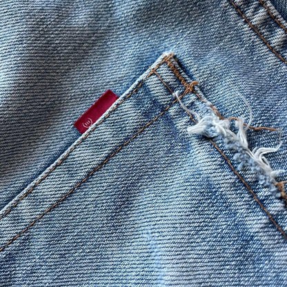 エターナル 美品 ETERNAL ダメージ加工デニム 32 備中倉敷工房　藍青