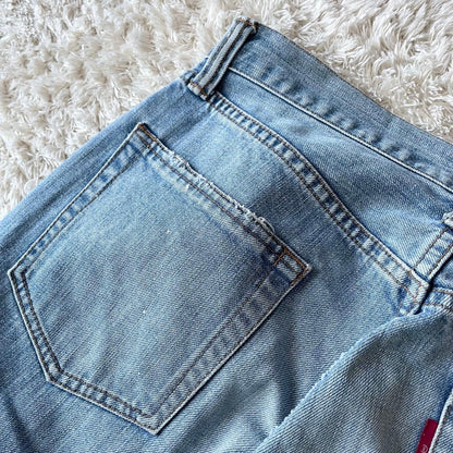 エターナル 美品 ETERNAL ダメージ加工デニム 32 備中倉敷工房　藍青