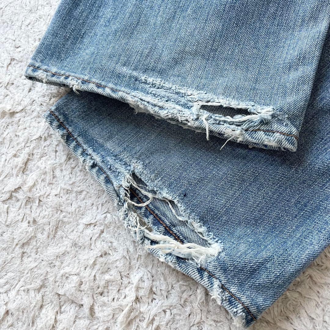 エターナル 美品 ETERNAL ダメージ加工デニム 32 備中倉敷工房　藍青