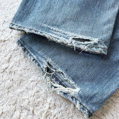 エターナル 美品 ETERNAL ダメージ加工デニム 32 備中倉敷工房　藍青