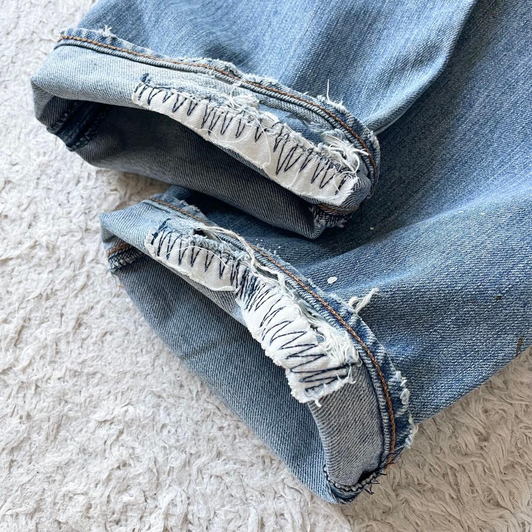 エターナル 美品 ETERNAL ダメージ加工デニム 32 備中倉敷工房　藍青