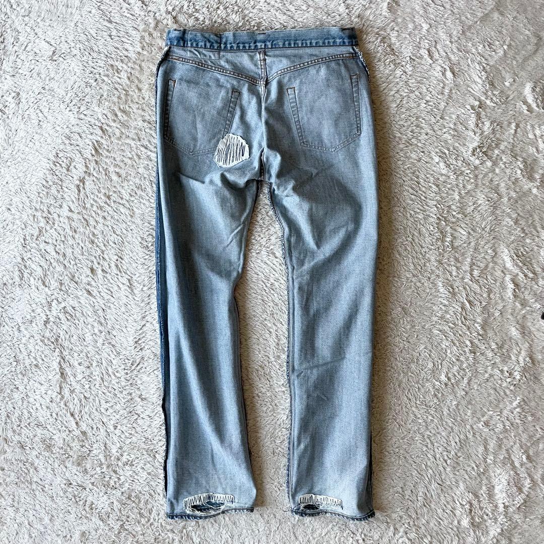 エターナル 美品 ETERNAL ダメージ加工デニム 32 備中倉敷工房　藍青