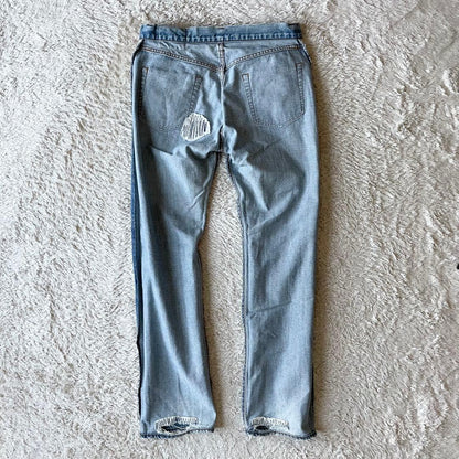 エターナル 美品 ETERNAL ダメージ加工デニム 32 備中倉敷工房　藍青