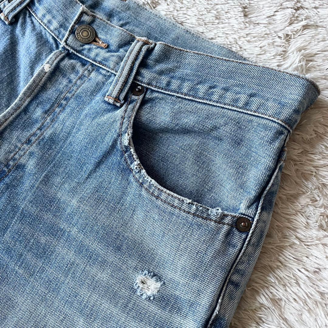 エターナル 美品 ETERNAL ダメージ加工デニム 32 備中倉敷工房　藍青