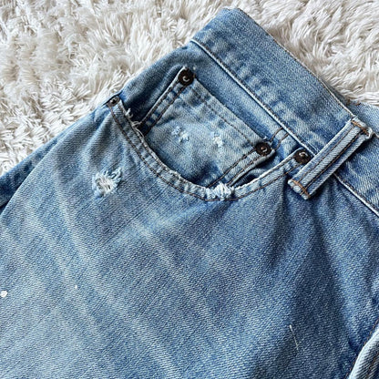 エターナル 美品 ETERNAL ダメージ加工デニム 32 備中倉敷工房　藍青