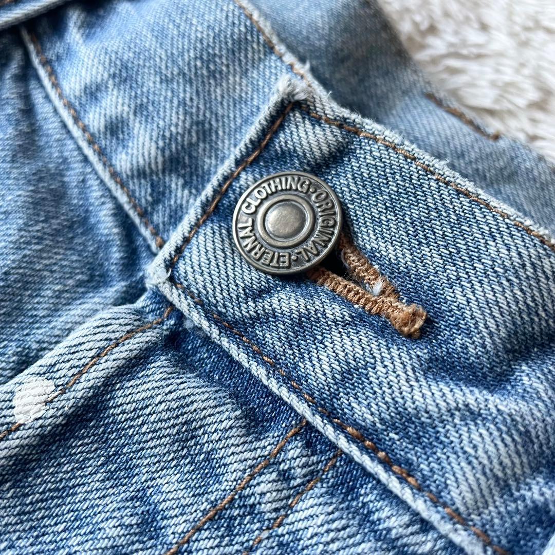 エターナル 美品 ETERNAL ダメージ加工デニム 32 備中倉敷工房　藍青