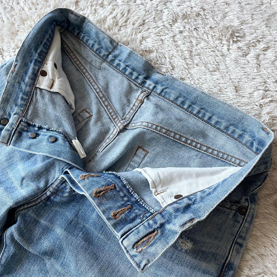 エターナル 美品 ETERNAL ダメージ加工デニム 32 備中倉敷工房　藍青