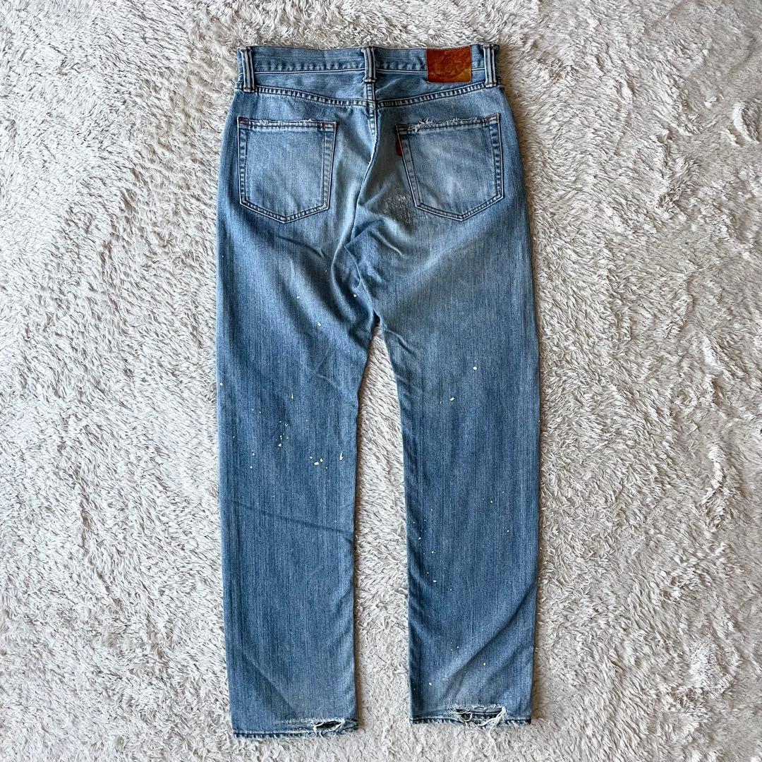 エターナル 美品 ETERNAL ダメージ加工デニム 32 備中倉敷工房　藍青