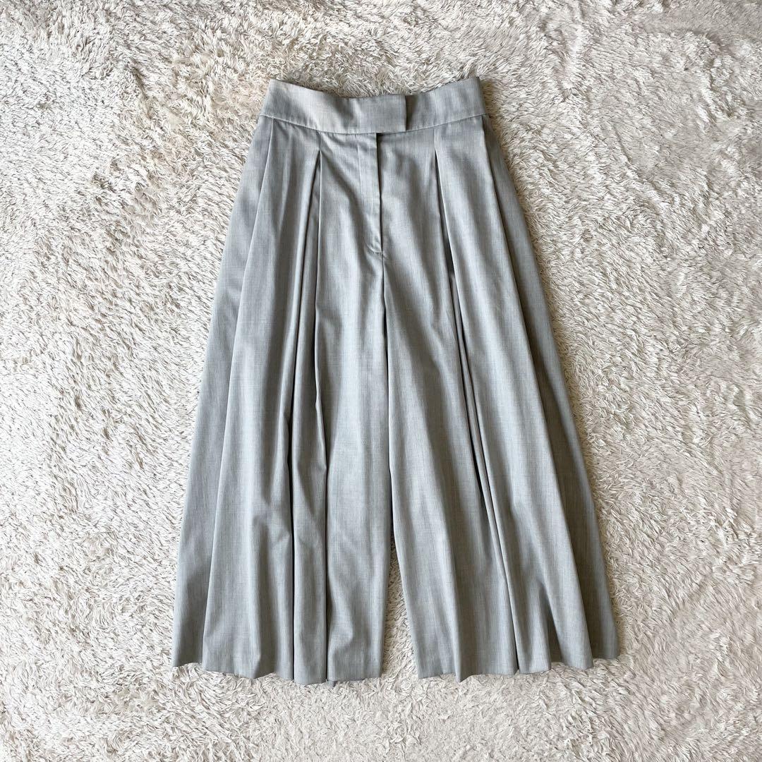 プルミエアロンディスモン 極美品 ワイドパンツ 36 グレー