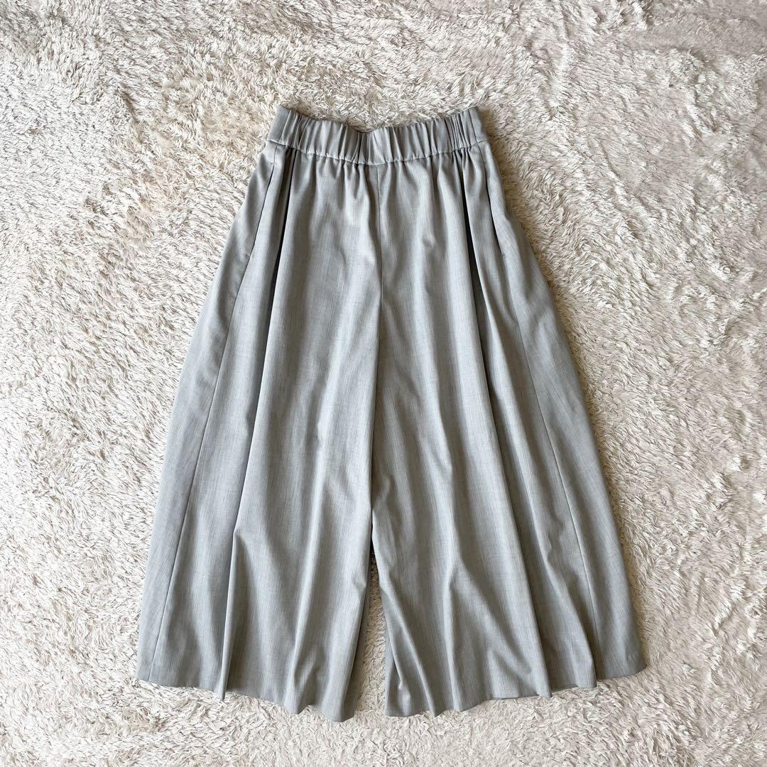プルミエアロンディスモン 極美品 ワイドパンツ 36 グレー