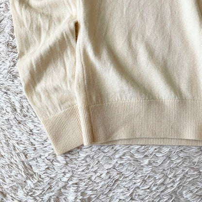 ラルフローレン 美品 Vネック メリノウールニット M アイボリー
