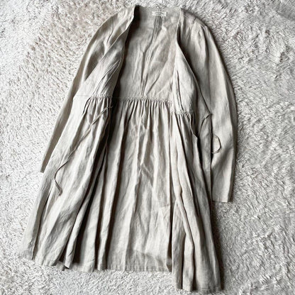 フレームワーク 美品 リネンカシュクールワンピース F ベージュ