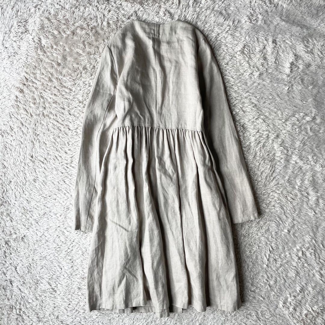 フレームワーク 美品 リネンカシュクールワンピース F ベージュ