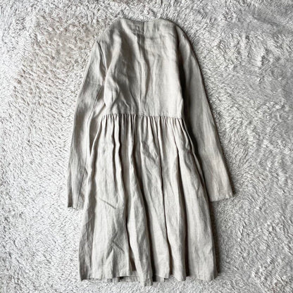 フレームワーク 美品 リネンカシュクールワンピース F ベージュ