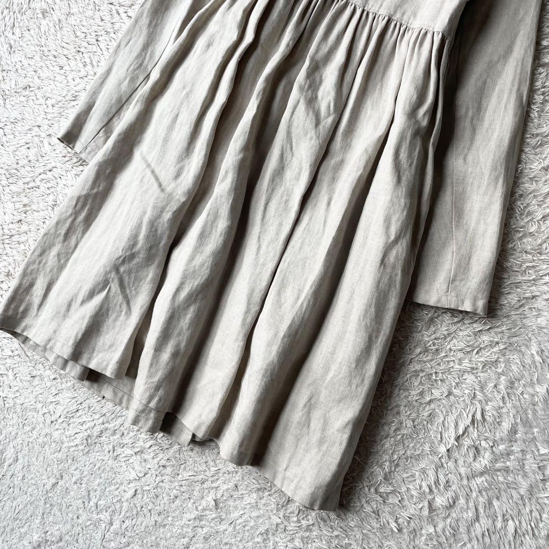 フレームワーク 美品 リネンカシュクールワンピース F ベージュ