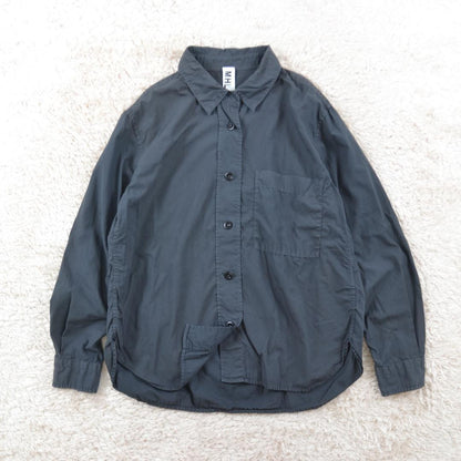 エムエイチエル 極美品 MHL ガーメントダイ コットン ポプリン チャコール