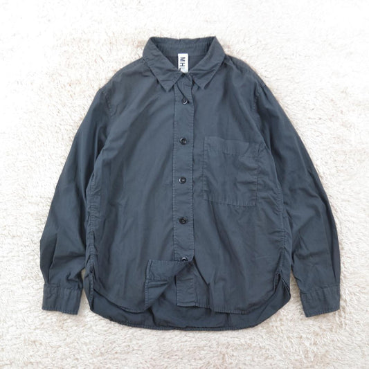 エムエイチエル 極美品 MHL ガーメントダイ コットン ポプリン チャコール