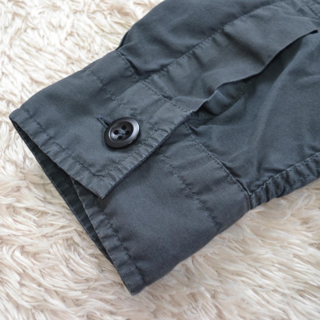 エムエイチエル 極美品 MHL ガーメントダイ コットン ポプリン チャコール