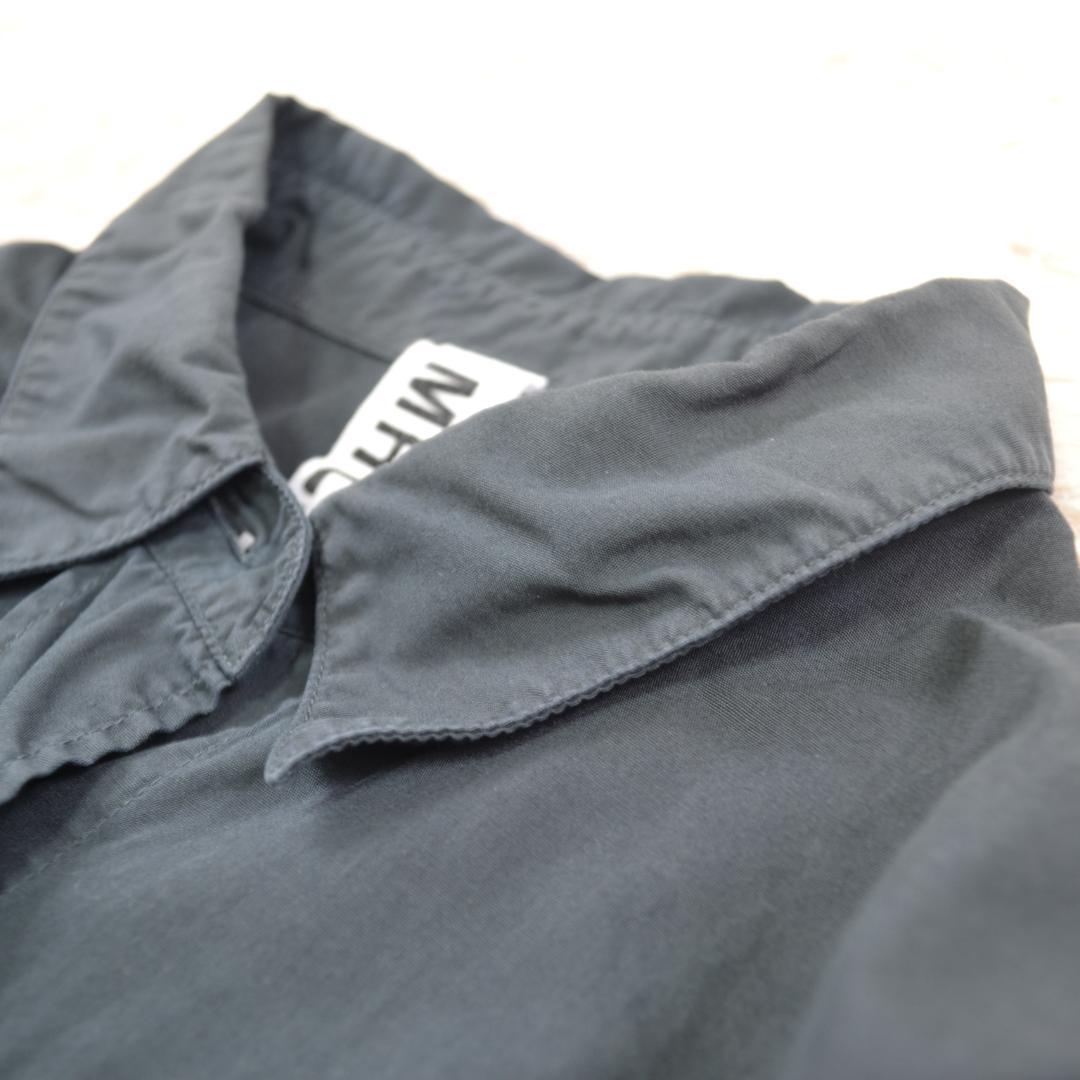 エムエイチエル 極美品 MHL ガーメントダイ コットン ポプリン チャコール