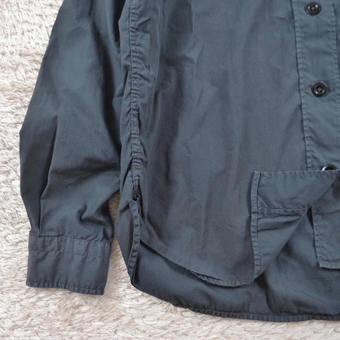 エムエイチエル 極美品 MHL ガーメントダイ コットン ポプリン チャコール